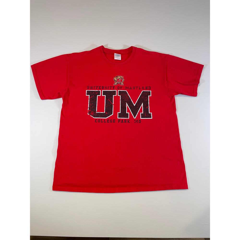 University of Maryland Red Short Sleeve Unisex T‑Shirt – Large